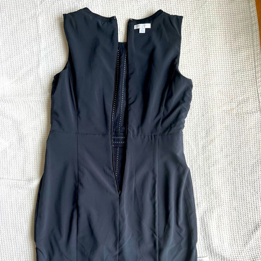 NY&CO New York and Company Denim Blue Jean Sheath Sleeveless Dress sz 8 - Picture 7 of 9